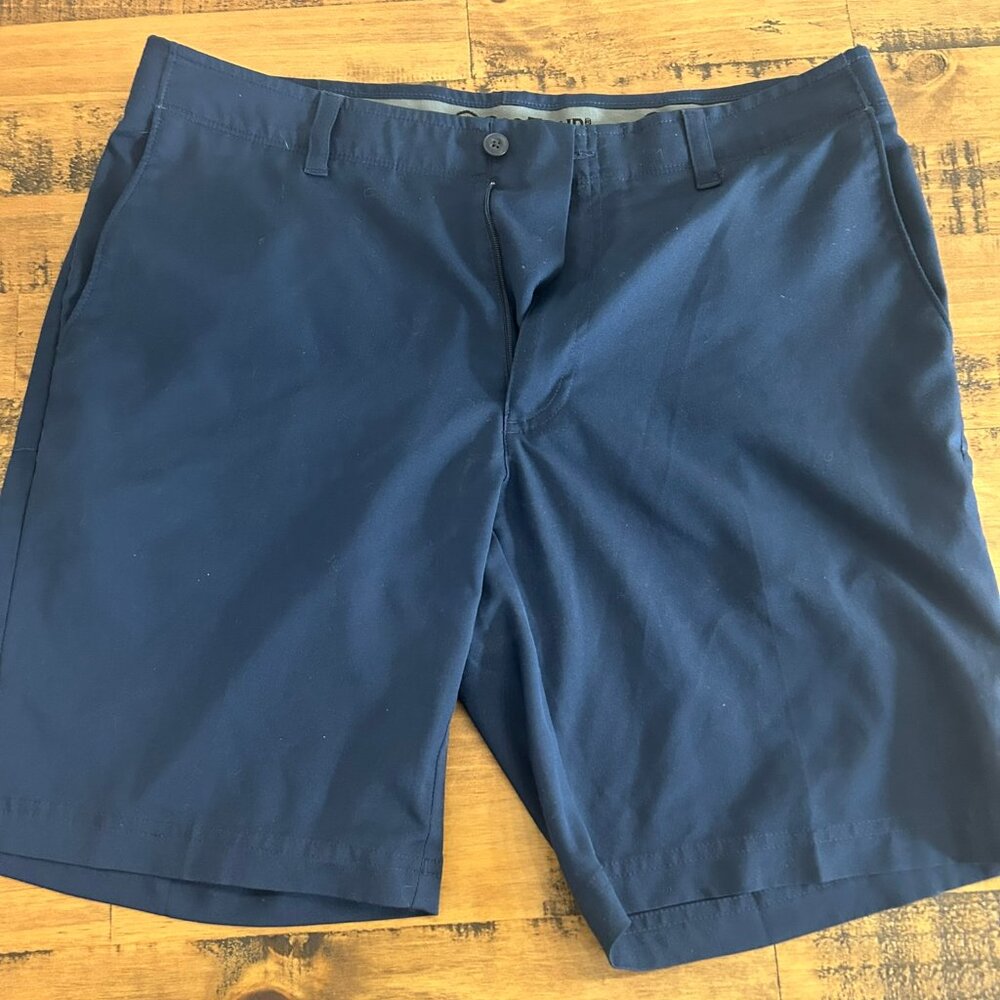 Navy Shorts, Size 34, Pro Tour, Flat Front, 9 Inch Inseam